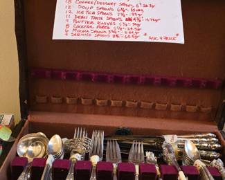 Meadow Rose Sterling Set for 18