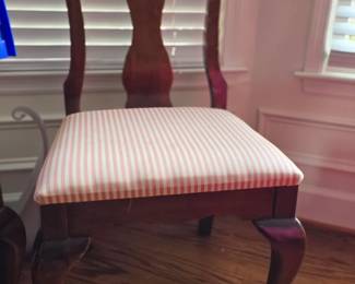 Set of 7 Cherry Queen Anne Chairs  (Table sold Separately)