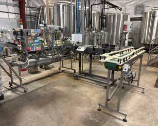 Wild Goose WGC - 100 Canning Line with Label Machine and Conveyor Belt