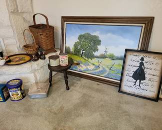 Some collectibles and a TX bluebonnet painting
