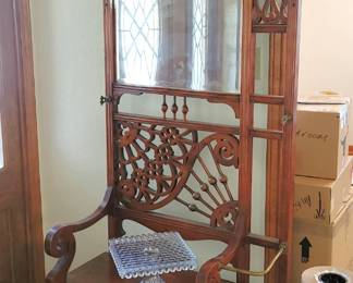 Antique hall tree