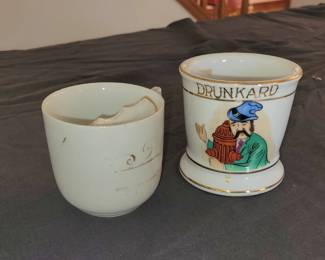 Vintage shaving mugs