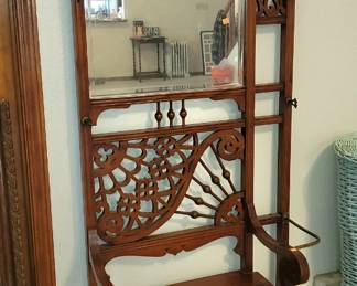 Antique hall tree