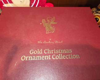 Danbury Mint gold ornaments 3 boxes