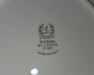 RHODORA Lenox dishes