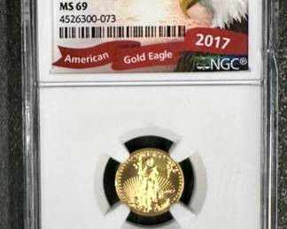 2017 $5 TenthOunce Gold Eagle First Strike NGC MS69