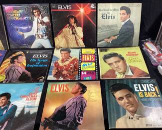 (15) ASSORTED ELVIS PRESLEY VINYL RECORD ALBUMS, HIS SONGS OF INSPIRATION, PURE GOLD, BLUE HAWAII, ELVISâ€™ CHRISTMAS ALBUM, HIS HAND IN MINE NO SHIPPING PICKUP ONLY