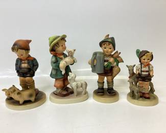  4) VTG GOEBEL HUMMELS Farm boy, shepherds boy, for father, and little goat herder