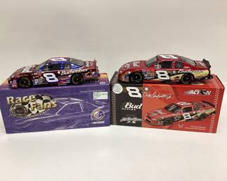 2 DALE EARNHARDT JR ACTION DIE-CAST CARS 2000 MONTE CARLO BUDWEISER U.S. OLYMPIC TEAM CAR AND 2002 MONTE CARLO BUDWEISER MLB ALL STAR GAME