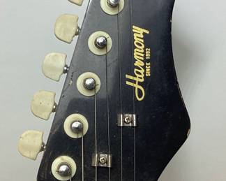 VTG. BLACK HARMONY H-804 SOLID BODY 6 STRING ELECTRIC GUITAR