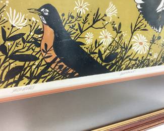 4 R.B DANCE SIGNED PRINTS FALL APPLES #1/900, ROBINS, THE TIDEWAY#180/500, THE MARSHRIDER #180/500 AND RATTYâ€™S REGATTA ROWING EVENT SIGNED