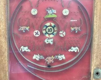 EARLY 20th CENTURY WALL MOUNT PINBALL SLOT MACHINE NO SHIPPING PICKUP ONLY