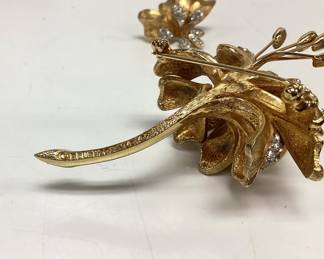 VINTAGE DESIGNER MARCEL BOUCHER CLIP ON EARRINGS AND BROOCH