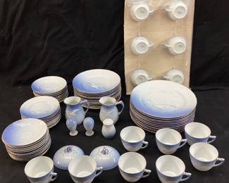 BING & GRONDAHL BLUE SEAGULL DINNERWARE SET, ESTIMATE- 70 PIECES, MADE IN DENMARK NO SHIPPING PICKUP ONLY