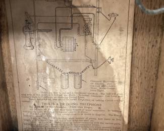 ANTIQUE TIGER OAK WALL HAND CRANK TELEPHONE THE SUMTER TELEPHONE MFG. COMPANY FROM SUMTER S.C