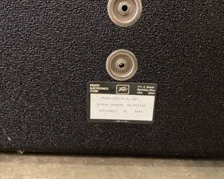 Peavey PA setup, PA 200 mixer amp, 2) PA 210 cabinets. Tested and working, great condition. Great old school power.