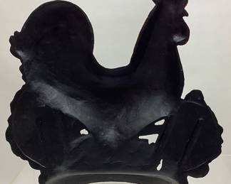  LARGE CAST IRON DECORATED ROOSTER DOORSTOP NO SHIPPING PICKUP ONLY