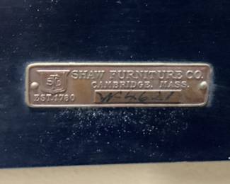 VTG. SHAW FURNITURE CO CHINOISERIE BLACK LAQUER BED SET, 2 DOUBLE BEDS, GLASS TOP CHEST OF DRAWERS w MIRROR NO SHIPPING PICKUP ONLY