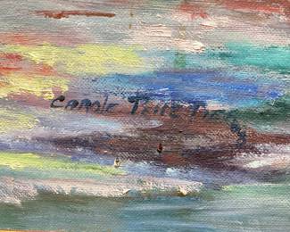 OIL ON CANVAS ARTIST FRAMED ARTIST SIGNATURE UNDETERMINED BUT IN PHOTOS. 30x36 INCHES. NO SHIPPING PICKUP ONLY