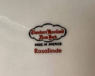 (10) THEODORE HAVILAND NEW YORK ROSALINDE DINNER PLATES NO SHIPPING PICKUP ONLY