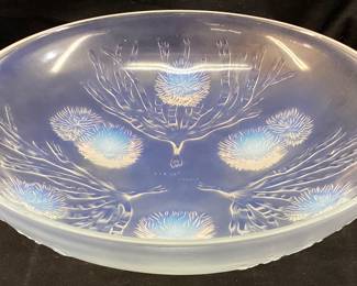 1960s SABINO FRANCE OPALESCENT SEA URCHIN BOWL, 10in