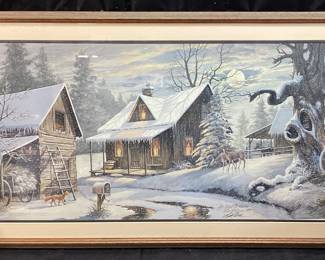 SIGNED 1995 LEE ROBERSON â€˜IN YOUR DREAMSâ€™ FRAMED PRINT NO SHIPPING PICKUP ONLY