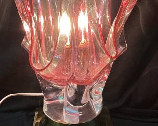 MID CENTURY JOSEF HOSPODKA ART GLASS STYLE LAMP GOOD WORKING CONDITION NO SHIPPING PICKUP ONLY