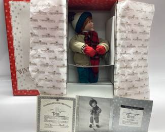 VTG. 1991 ASHTON DRAKE PORCELAIN DOLL BRIAN WINTERFEST HOCKEY PLAYER STEWART SHERWOOD