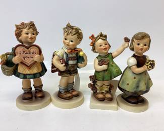 4) VINTAGE GOEBEL HUMMELS Spring cheer, for mother, valentine gift and valentine joy