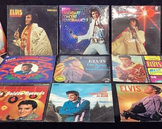 (15) ASSORTED ELVIS PRESLEY VINYL RECORD ALBUMS, HIS SONGS OF INSPIRATION, PURE GOLD, BLUE HAWAII, ELVISâ€™ CHRISTMAS ALBUM, HIS HAND IN MINE NO SHIPPING PICKUP ONLY