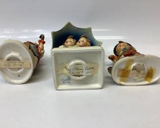 3) VTG GOEBEL HUMMELS Knitting lesson, mothers helper and doll mother