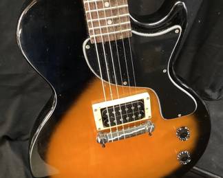 2012 LES PAUL JUNIOR VTG. SUNBURST EPIPHONE 6 STRING ELECTRIC GUITAR
