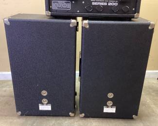 Peavey PA setup, PA 200 mixer amp, 2) PA 210 cabinets. Tested and working, great condition. Great old school power.