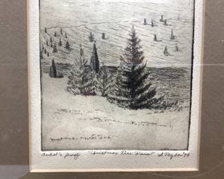  2 VTG SANDRA TAYLOR ETCHINGS 11x12 15x12