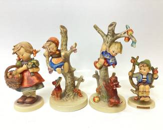 4) VINTAGE GOEBEL HUMMELS Apple boy, out of danger, culprits and autumn harvest