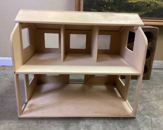 3PC LOT. VINE RIDDLING RACK, VTG. ART, DOLL HOUSE, No shipping pickup only