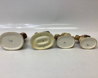 4) VINTAGE GOEBEL HUMMELS Collectors club member plate and stand, Heavenly protection, Ride into Christmas and Itâ€™s cold