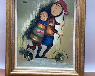 FELIX PAINTING ON WOOD INSPIRED STYLE BY GRACIELA RODO BOULANGER 11x13