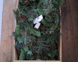 9' Lit Garland with Many Light Settings