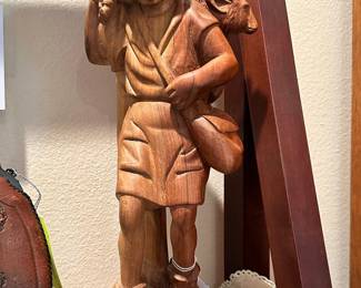 Carved, Wood Statue