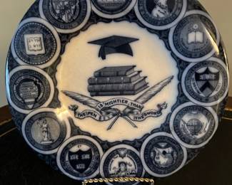 American College Plate By Straus & Sons