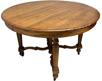 Oak round breakfast table