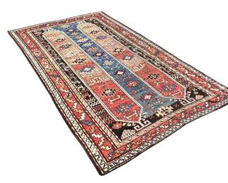 Very nice wool Caucasian runner; 59” x 106”