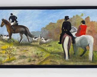 "Virginia Scene" equestrian painting by Betty Cook (RVA artist)
