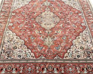 Large 8 x 11 wool Persian Tabriz area rug