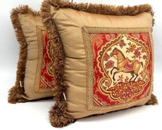 Equestrian style throw pillows