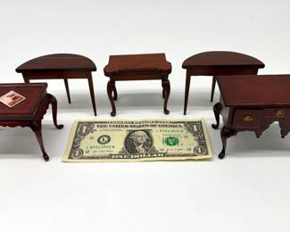 Georgian, QA style mahogany doll furniture