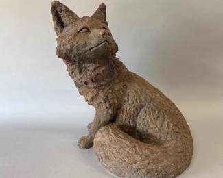 Composite fox figurine