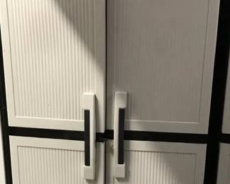 Two Plastic Storage Shelves