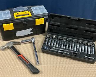 Black Yellow Toolbox With Misc Tools